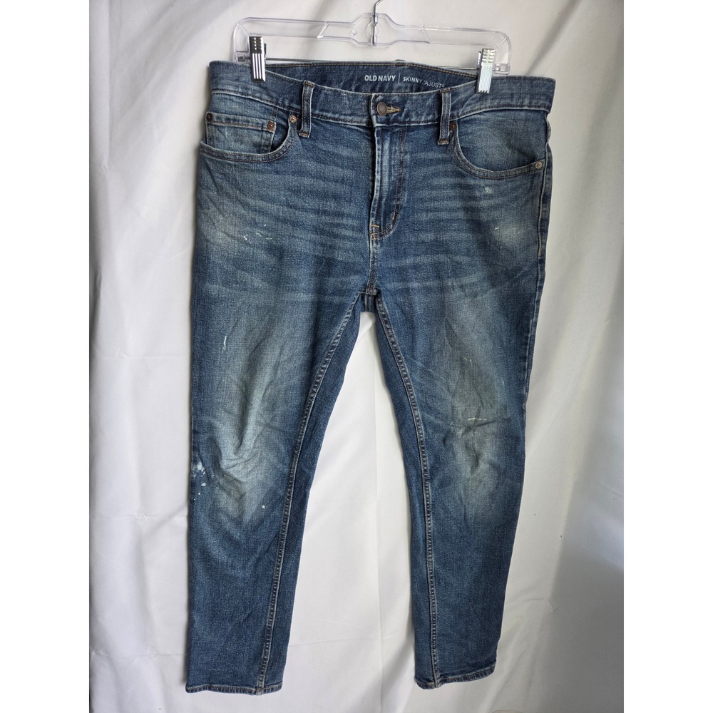 Old Navy Skinny Jeans Mens  Blue Medium Wash Skinny Mid Rise Tapered